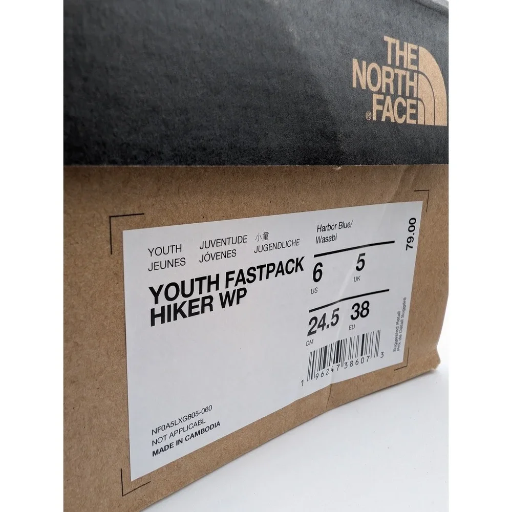The North Face‎ Kids Fastpack Hiker WP Size 6 Harbor Blue Wasabi